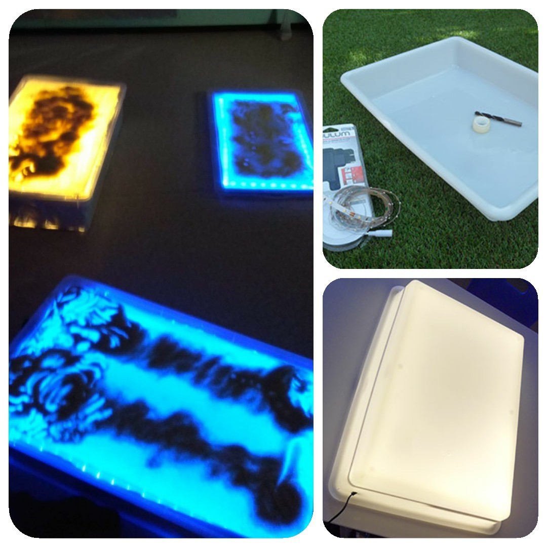 Mesa ligera para niños | Manipulativos de mesa ligera | Mesa de luz  preescolar | Caja de luz de pintura de arena | Mesa ligera para niños  sensorial 