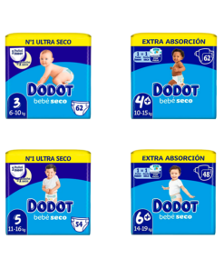 Pañales Dodot Bebe Seco 3, 4, 5 y 6